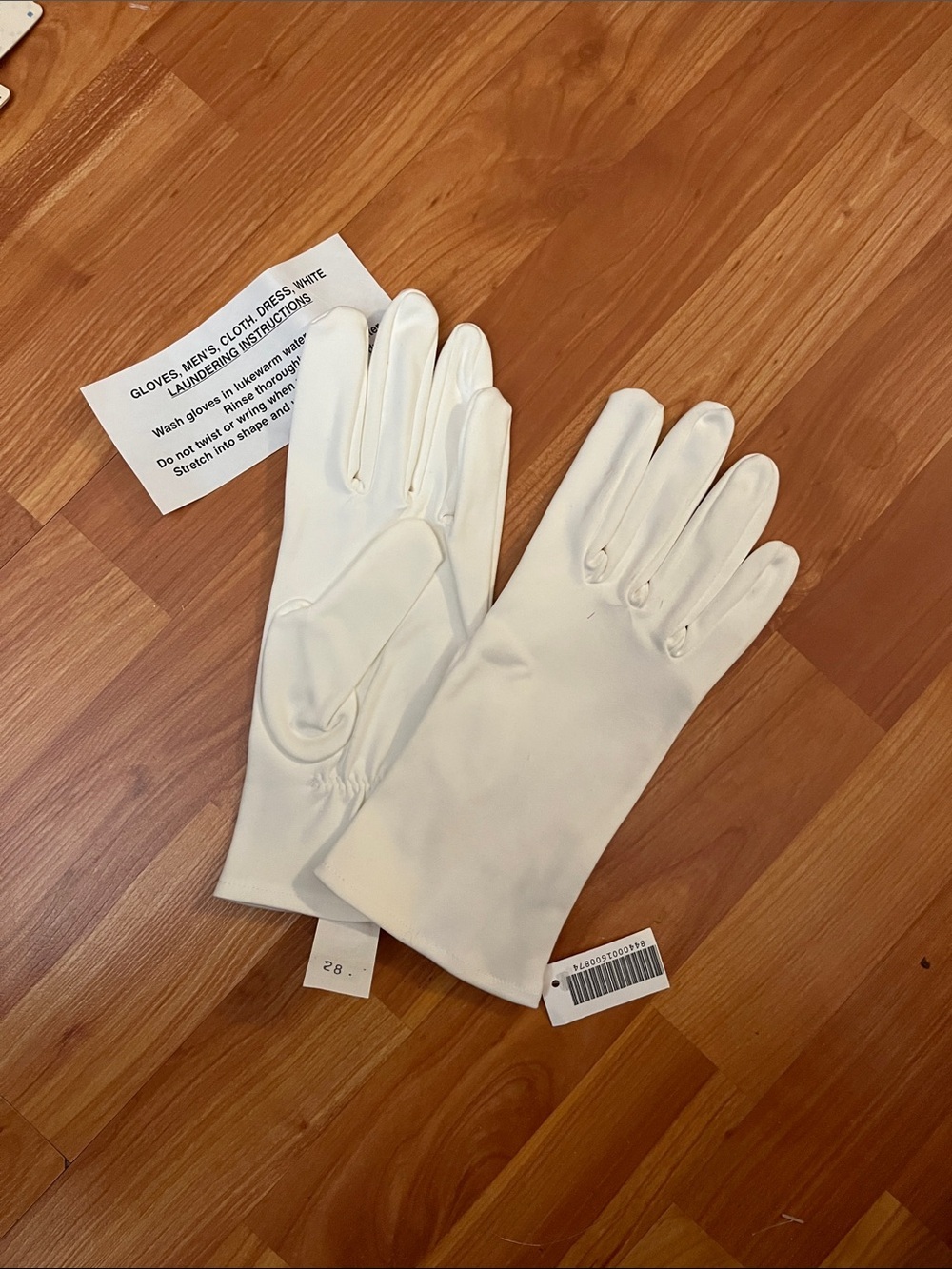 Classic White Dress Gloves - Size M
